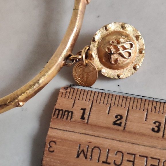 Vintage 80s Designer Ines de la Fressange Logo Charms Bracelet - Picture 15 of 16